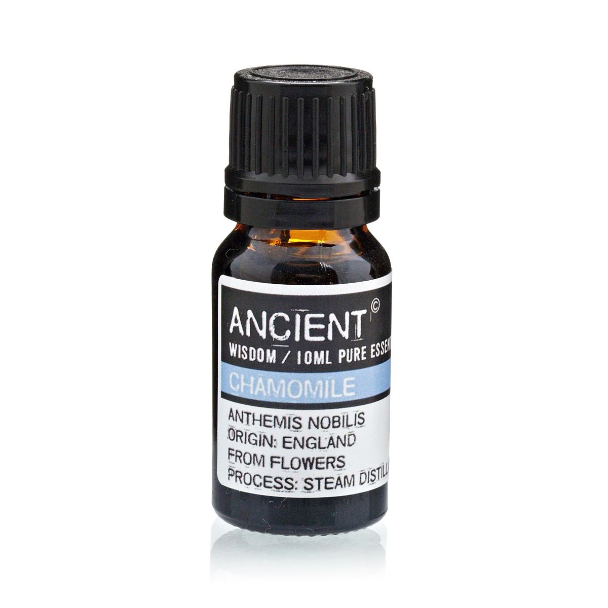 Polished 10 ml Chamomile Roman (P) Essential Oil featuring natural patterning and unique variations - Positive Faith Hope Love