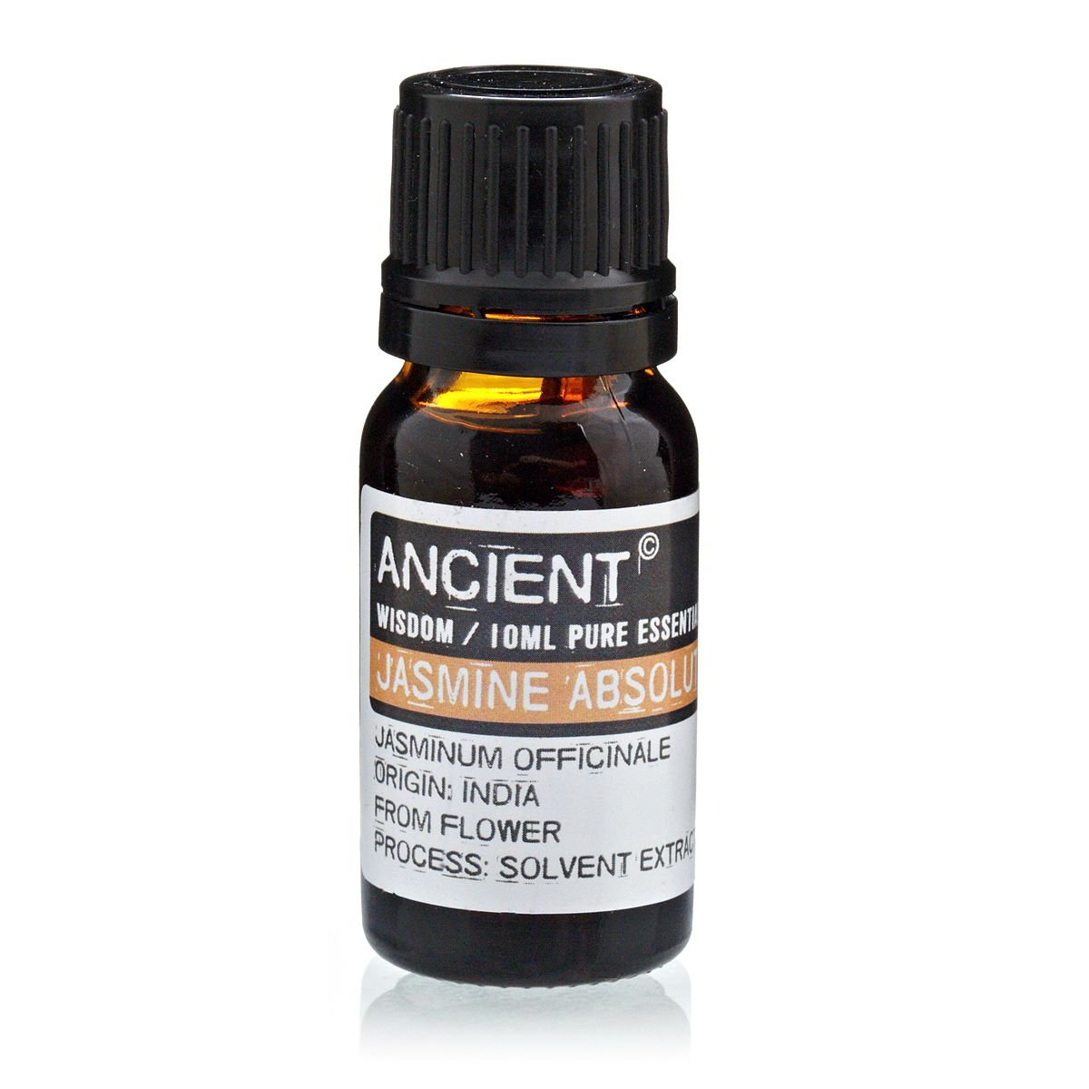 Polished 10 ml Jasmine Absolute Essential Oil featuring natural patterning and unique variations - Positive Faith Hope Love
