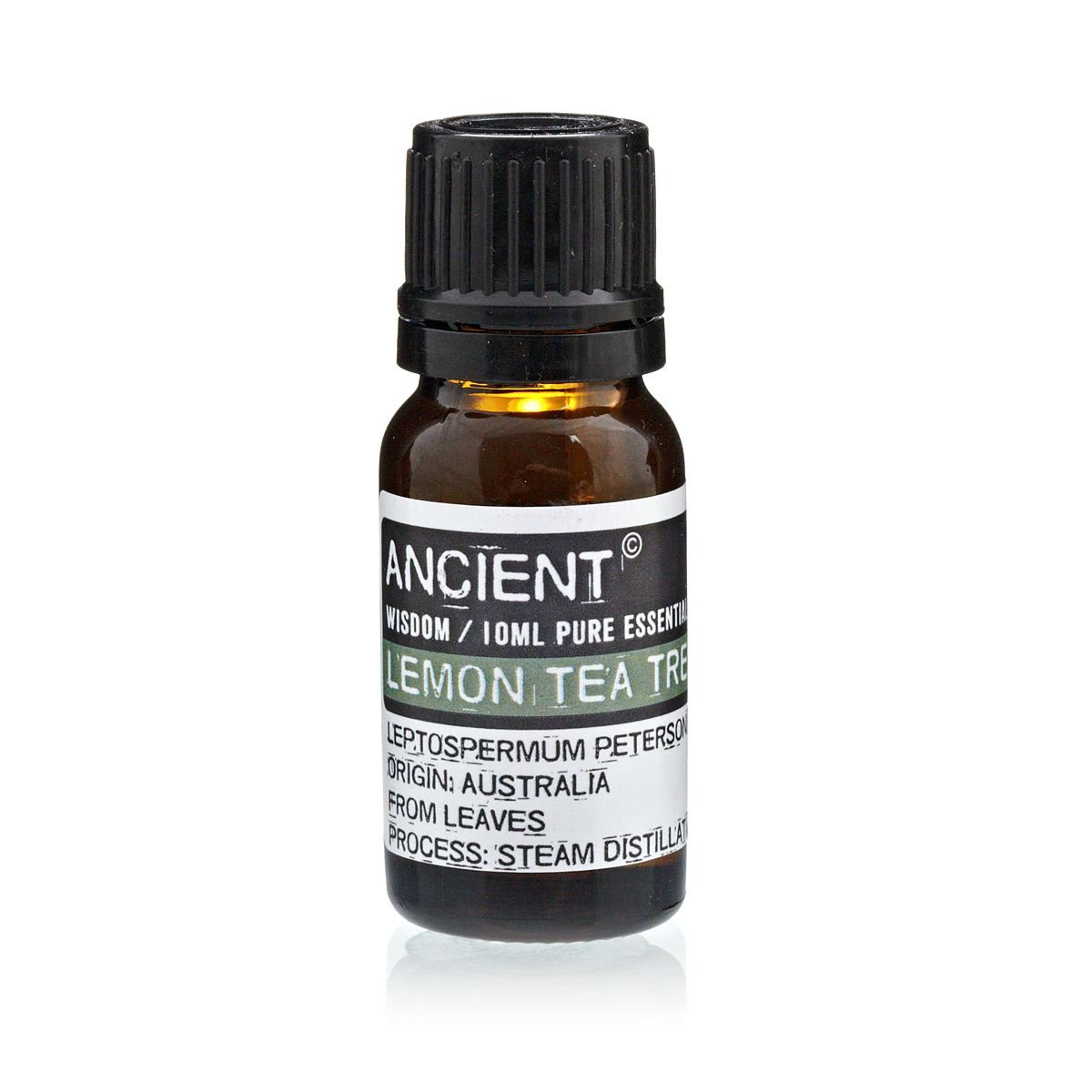 Polished 10 ml Lemon Tea Tree featuring natural patterning and unique variations - Positive Faith Hope Love