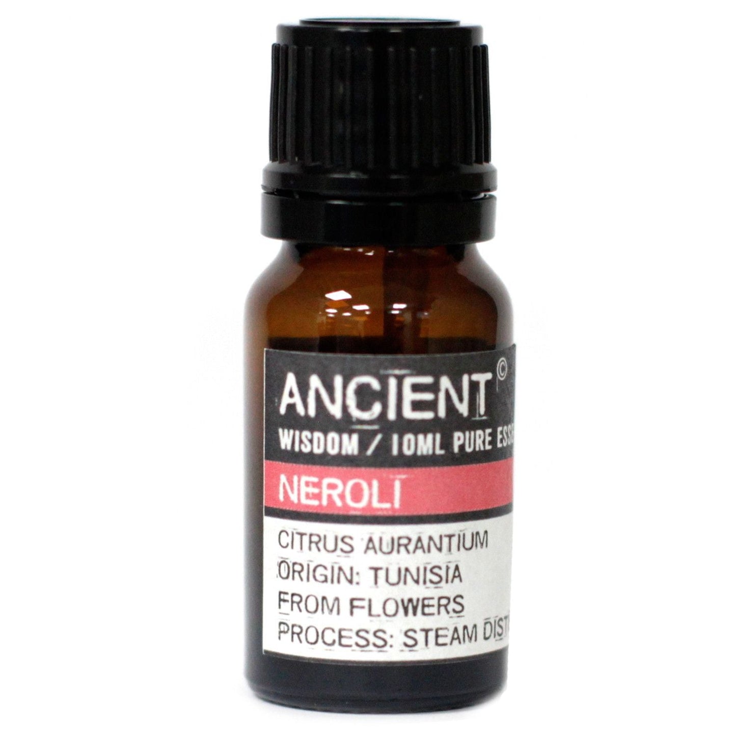 Polished 10 ml Pure Neroli Essential Oil featuring natural patterning and unique variations - Positive Faith Hope Love