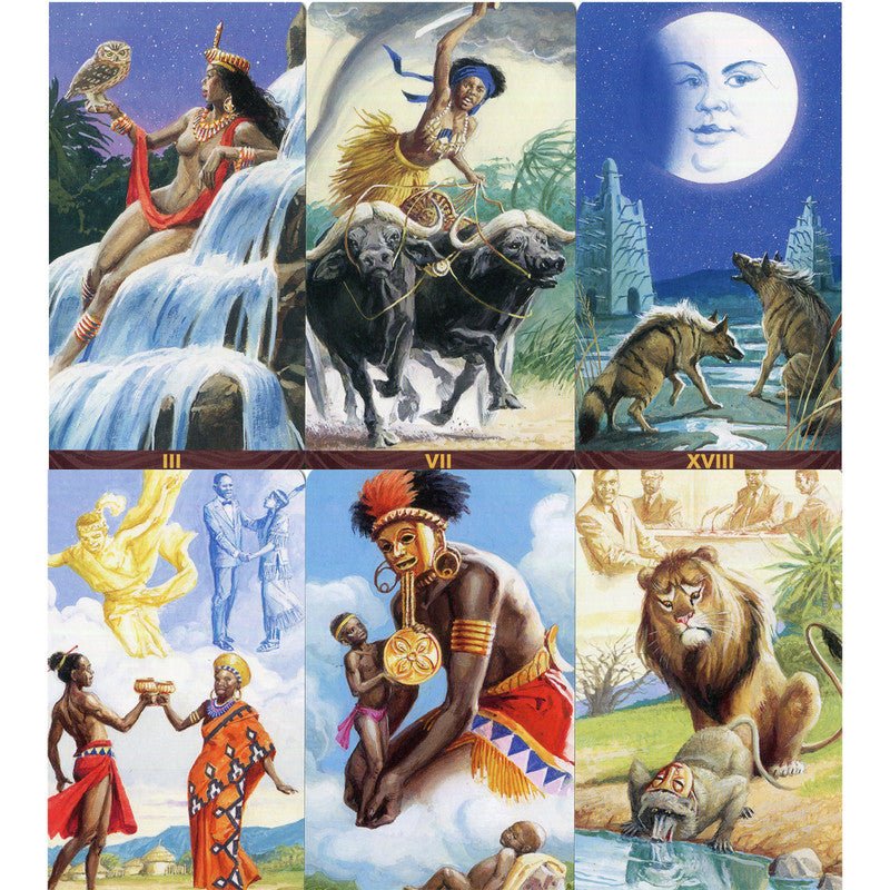 Polished African American Tarot featuring natural patterning and unique variations - Positive Faith Hope Love