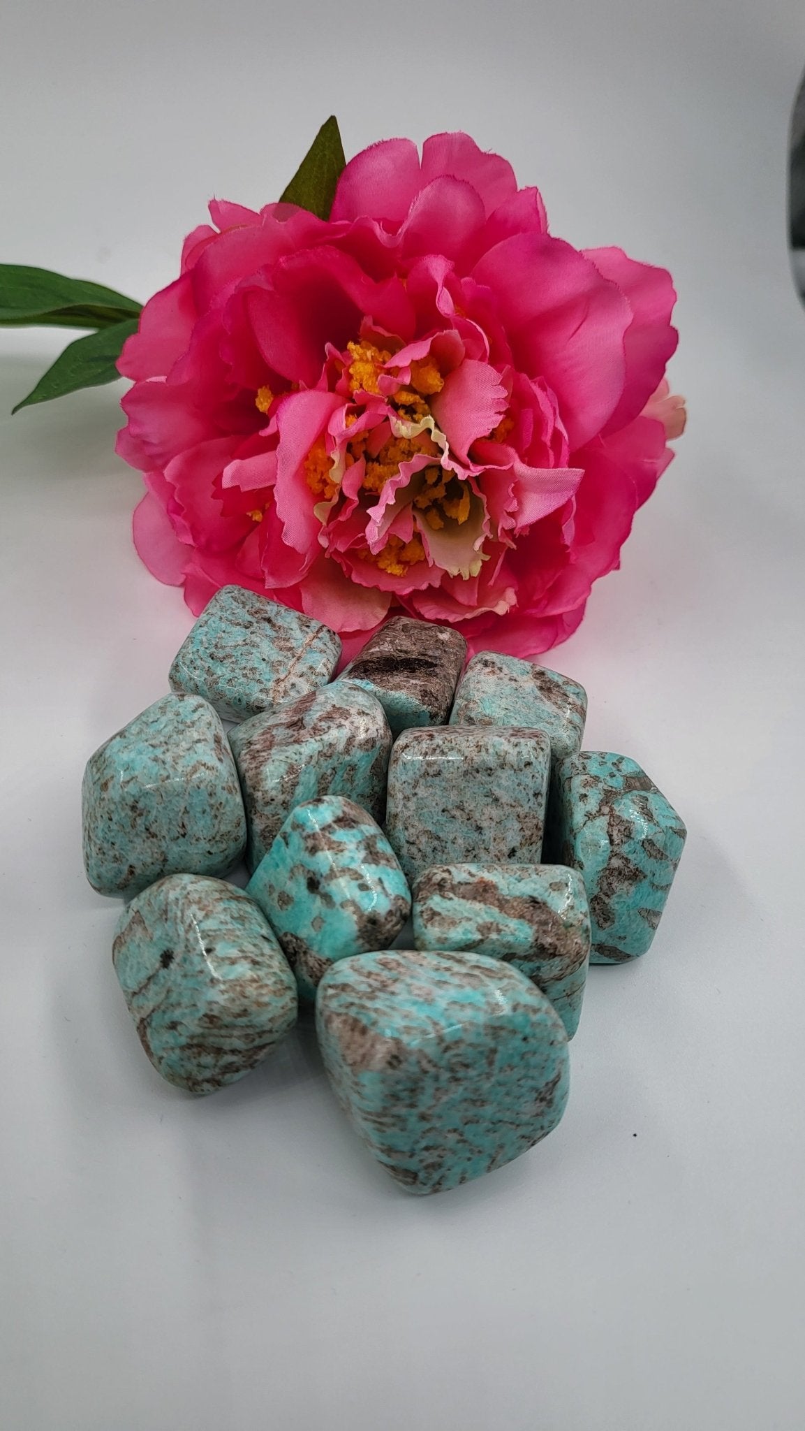 Polished Amazonite - Large Tumble Stone featuring aqua-green tone with silky sheen - Positive Faith Hope Love