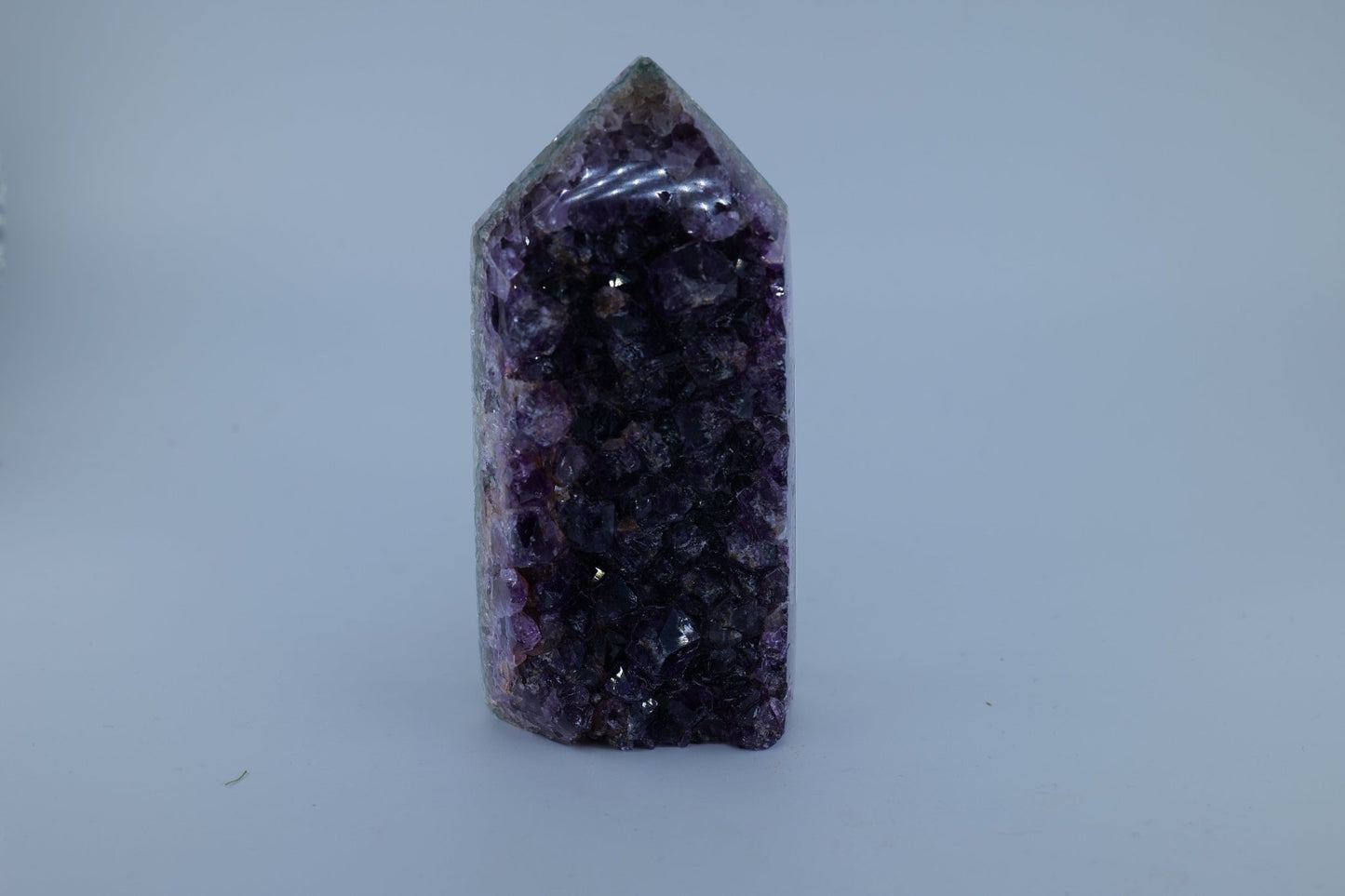 Polished Amethyst Polished Point 335g featuring rich purple colour and natural clarity - Positive Faith Hope Love