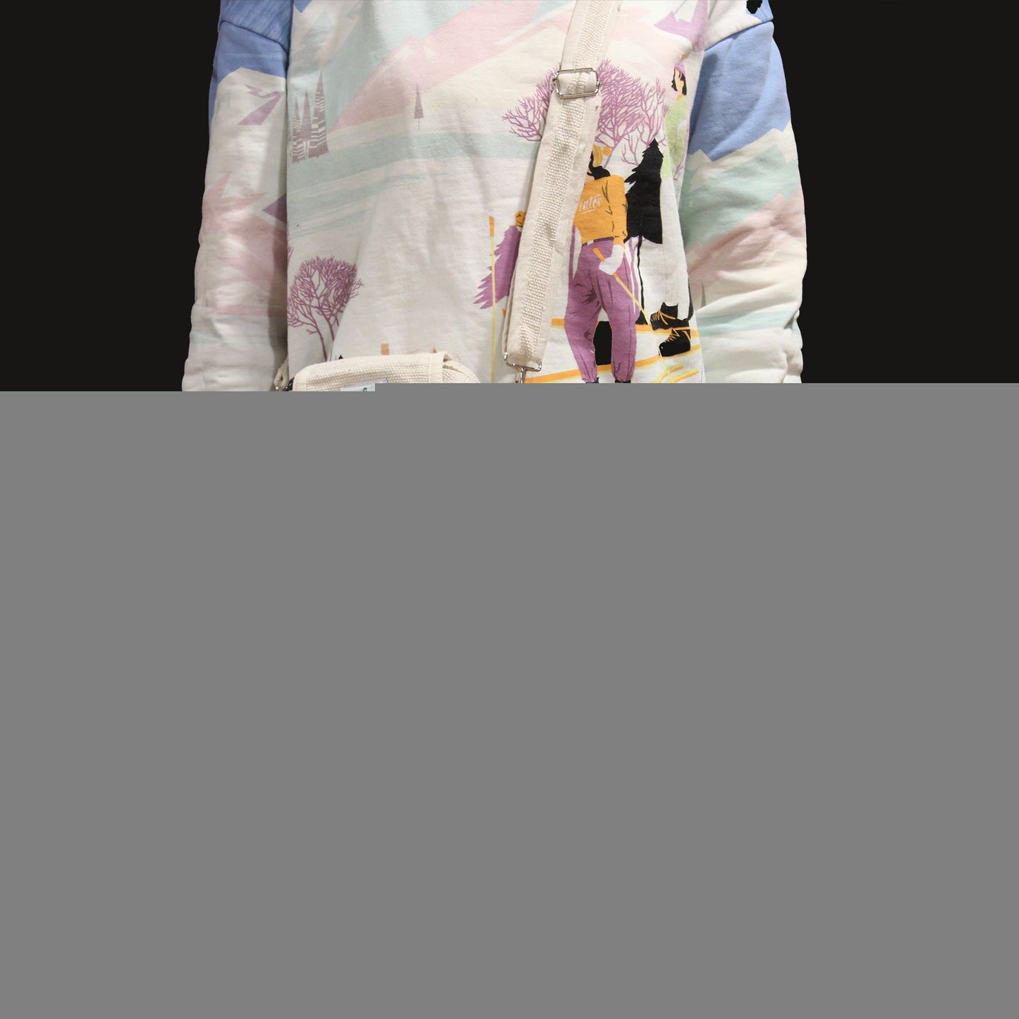 Polished Body Cross Natural Hemp Cotton Travel Bag featuring natural patterning and unique variations - Positive Faith Hope Love