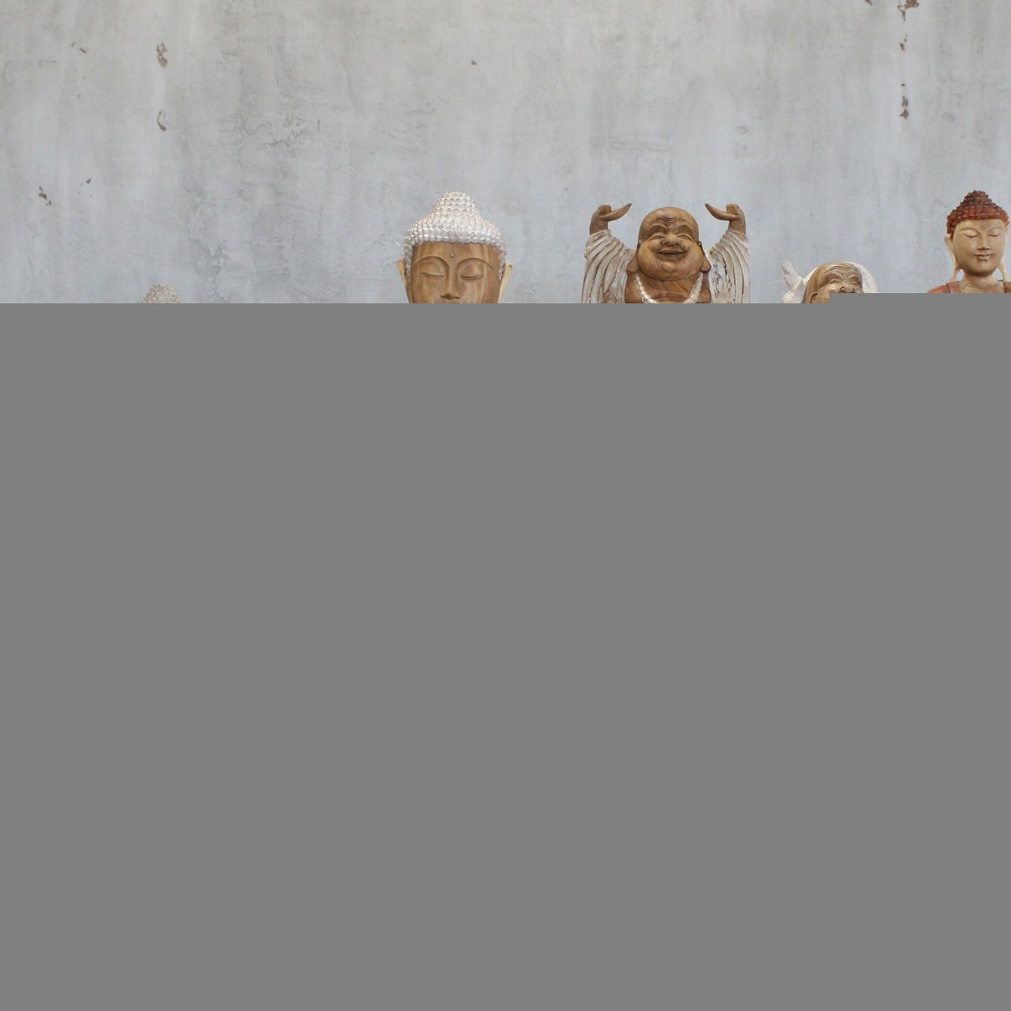 Polished Buddha Statue Standing 1M Welcome 2 featuring natural patterning and unique variations - Positive Faith Hope Love