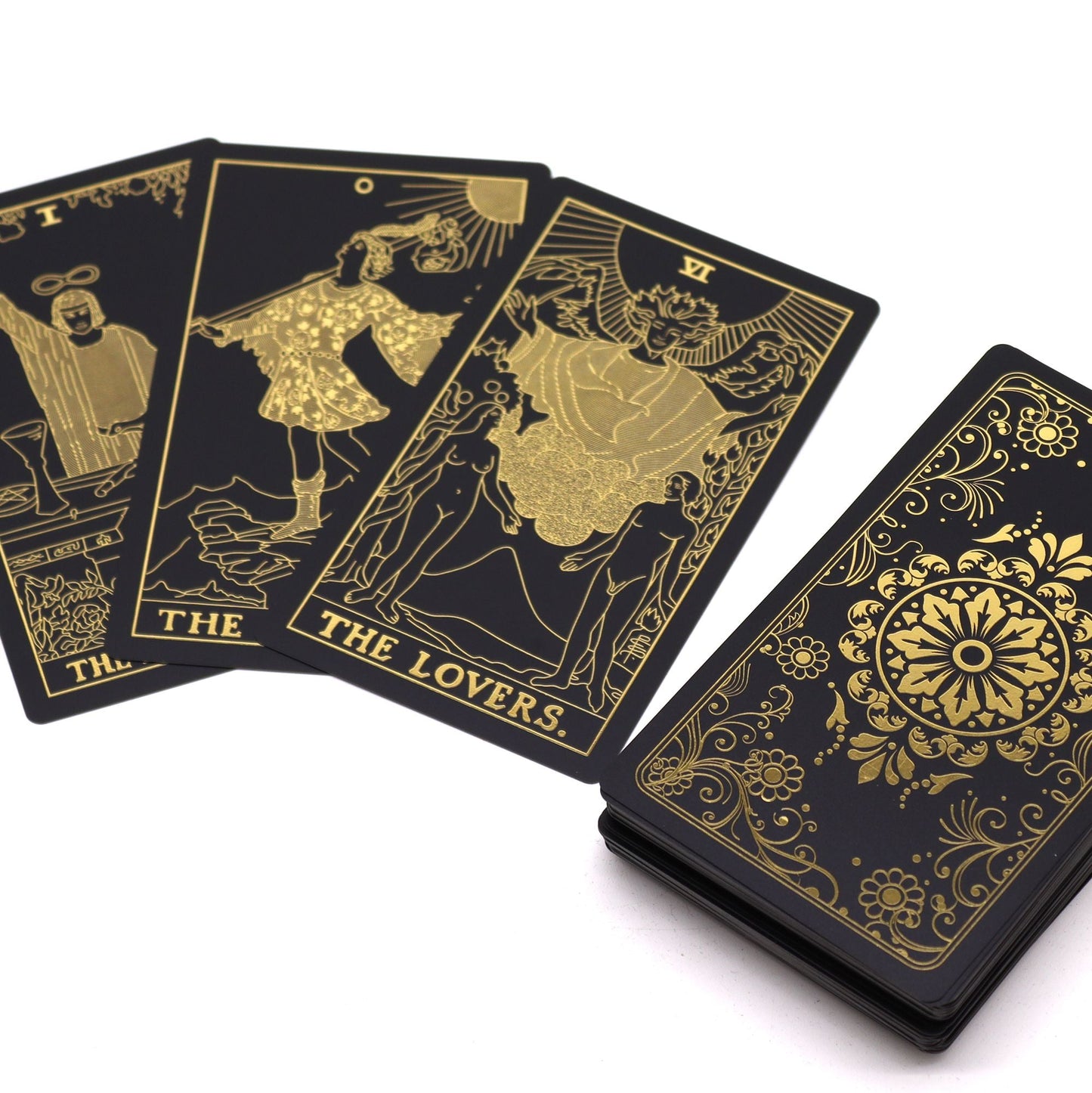 Gold Foil Tarot Set with Book - Gift Box - Positive Faith Hope Love