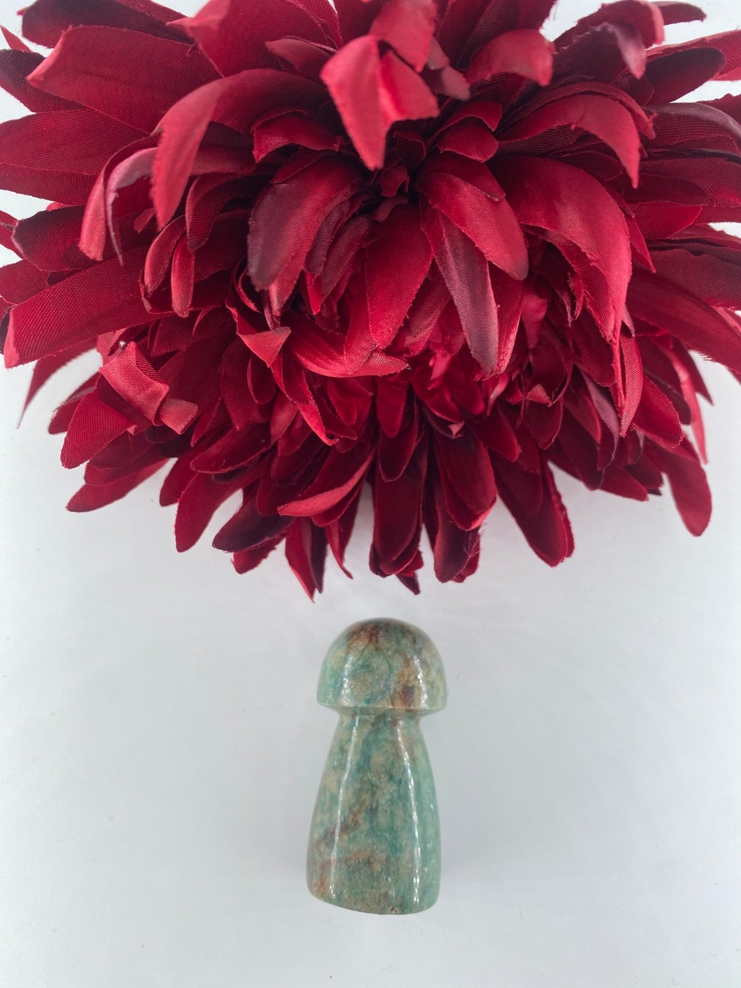 Polished Green Aventurine Mushroom featuring green tone with subtle sparkle - Positive Faith Hope Love