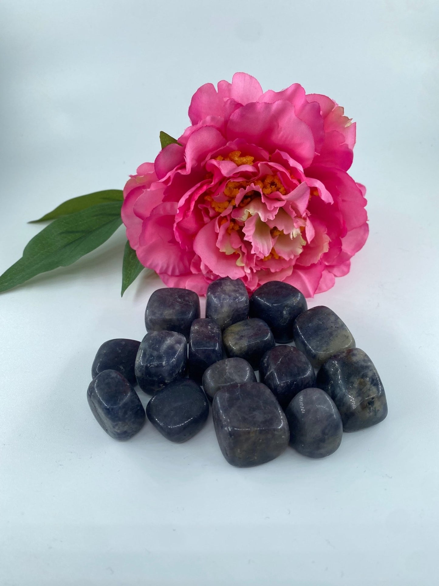Polished Iolite - Tumble Stone featuring violet-blue tone and glassy finish - Positive Faith Hope Love