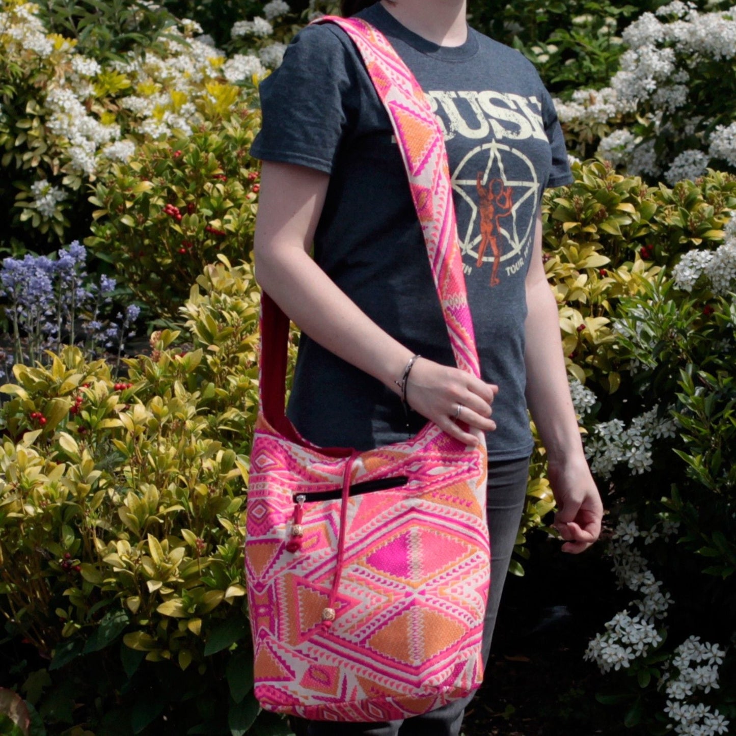 Polished Kathmandu Big Bag Sunset featuring natural patterning and unique variations - Positive Faith Hope Love