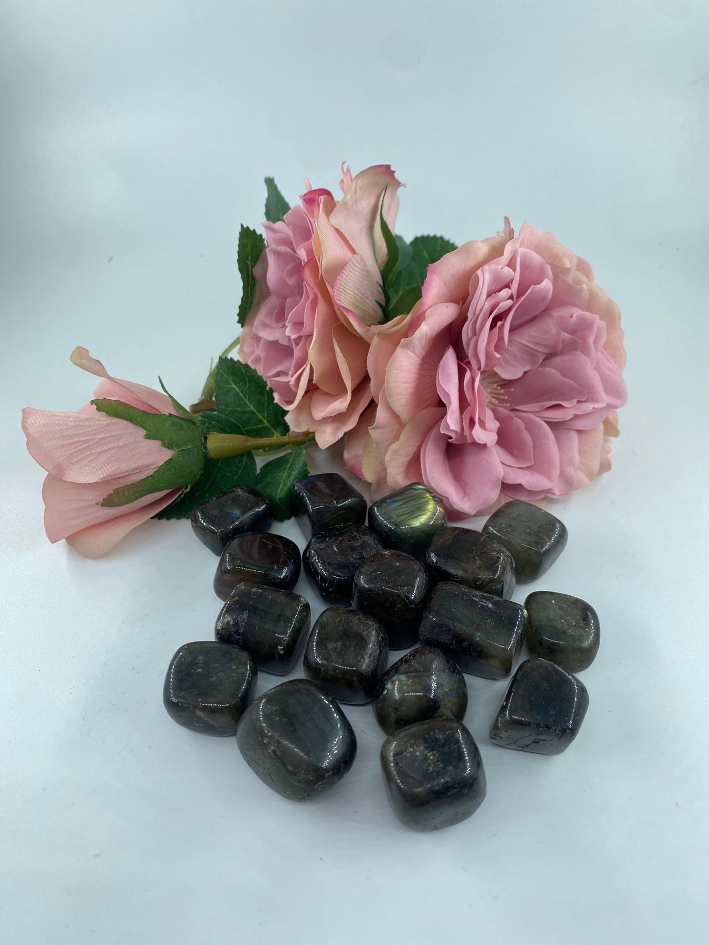 Polished Labradorite - Tumble Stone featuring blue flash and iridescent shimmer - Positive Faith Hope Love