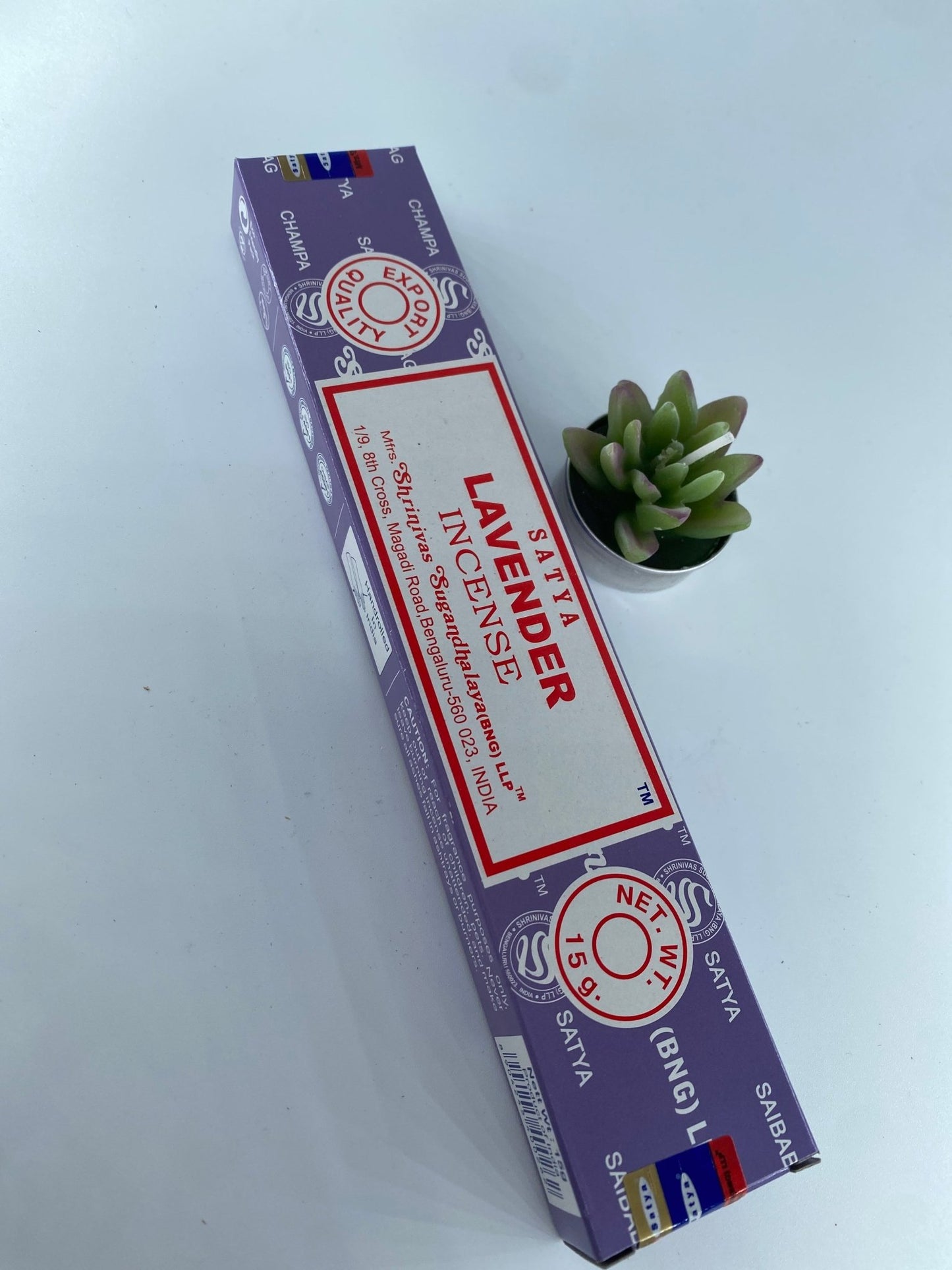 Polished Lavender Incense - Satya featuring natural patterning and unique variations - Positive Faith Hope Love
