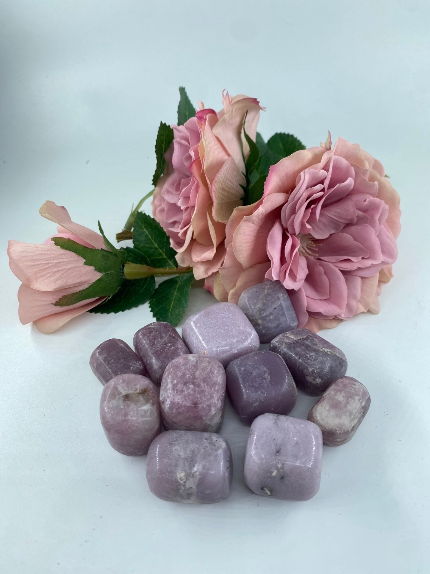 Polished Lepidolite - Tumble Stone featuring lilac-mauve tone with mica sparkle - Positive Faith Hope Love