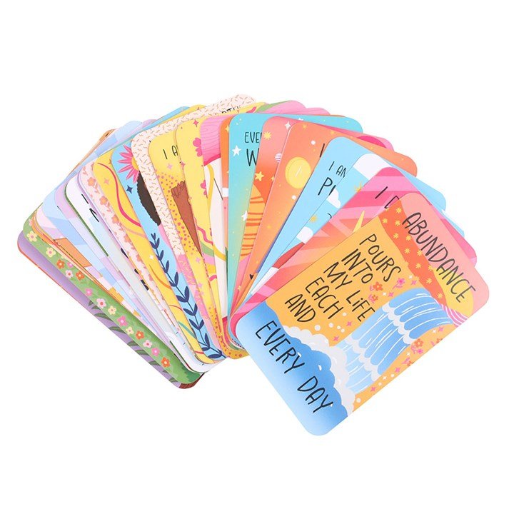 Polished Manifesting Rituals Tarot Cards featuring natural patterning and unique variations - Positive Faith Hope Love