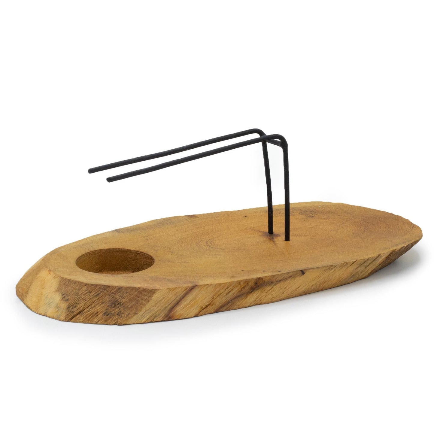 Polished Palo Santo Heater - Natural Gamel Wood featuring natural patterning and unique variations - Positive Faith Hope Love