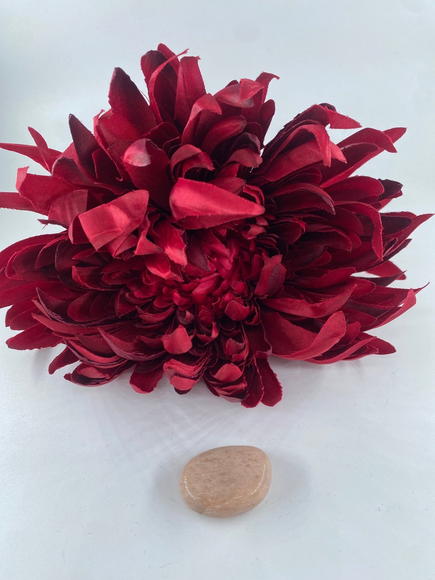 Polished Peach Moonstone Tumble Stone featuring pearly adularescence and soft sheen - Positive Faith Hope Love