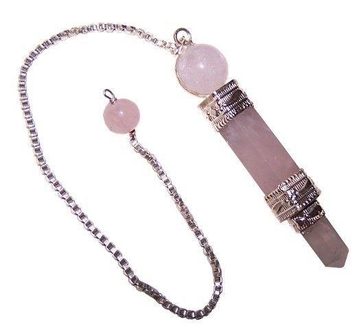 Polished Pendulum - Rose Quartz featuring soft pink tone and gentle translucence - Positive Faith Hope Love