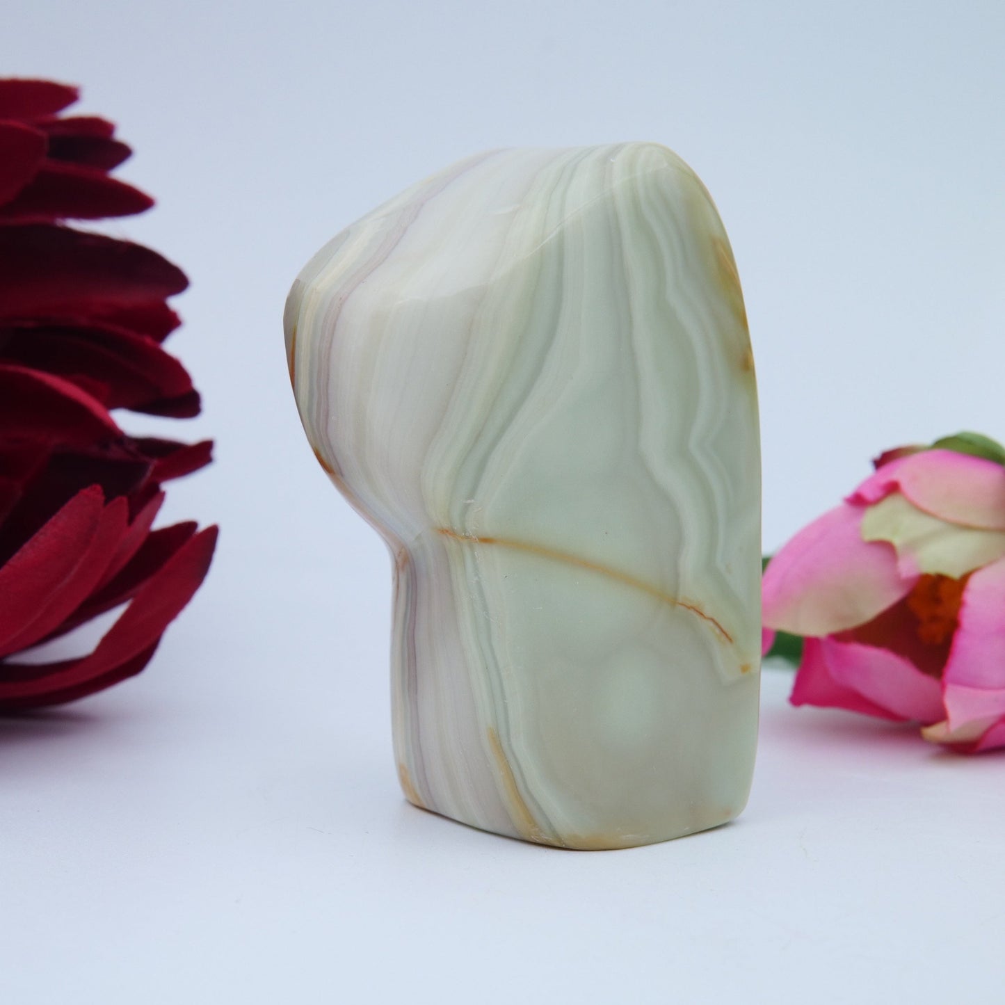 Pink Banded Agate — 212 g - Positive Faith Hope Love