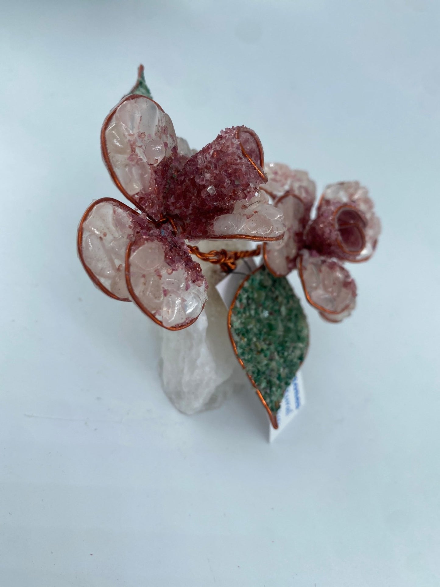 Polished Polished Gemstone Art Double Rose ** featuring natural patterning and unique variations - Positive Faith Hope Love