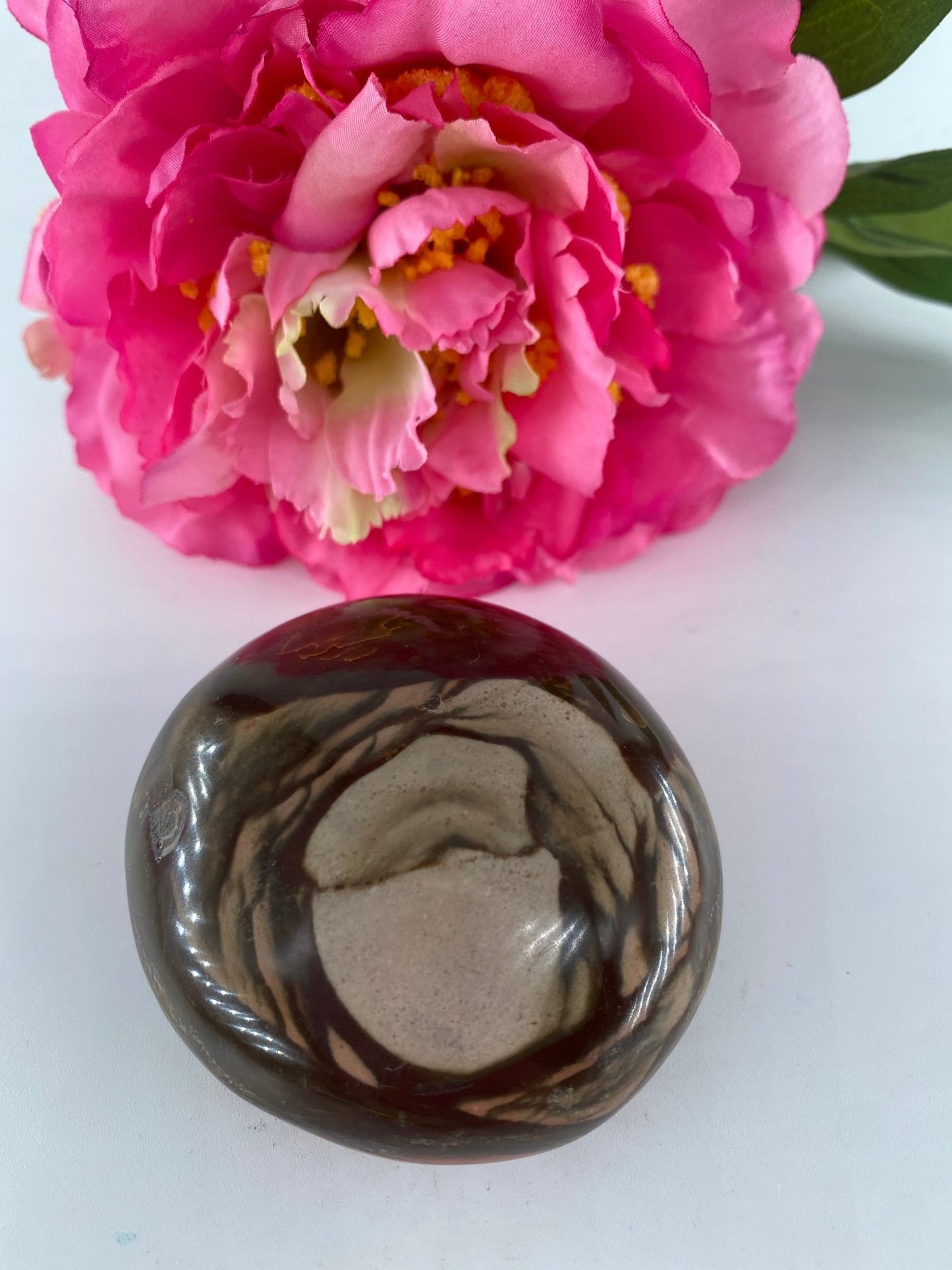 Polished Polished Polychrome Jasper Gallet 173 grams featuring earthy patterns and matte-gloss finish - Positive Faith Hope Love