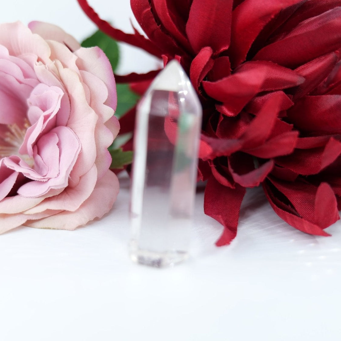 Polished Rare Optic Quartz Point - 50g featuring natural patterning and unique variations - Positive Faith Hope Love