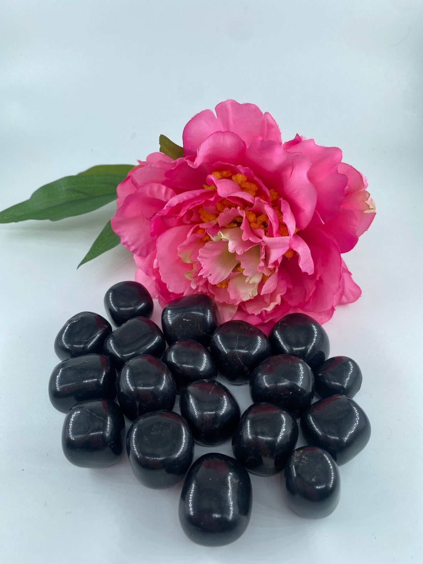 Polished Shungite - Tumble Stone featuring deep black tone and matte sheen - Positive Faith Hope Love