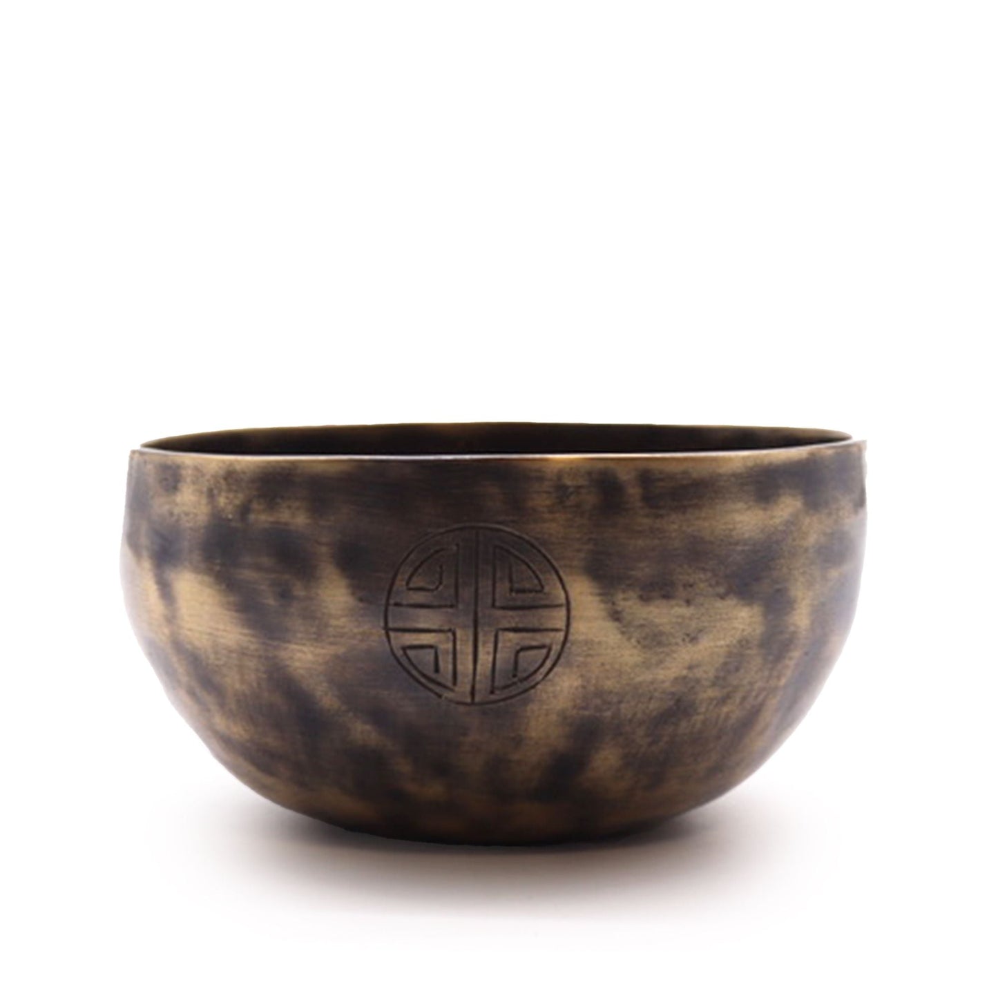 Polished Small Indian Moon Phase Singing Bowl - (approx 550g) - 13cm featuring natural patterning and unique variations - Positive Faith Hope Love