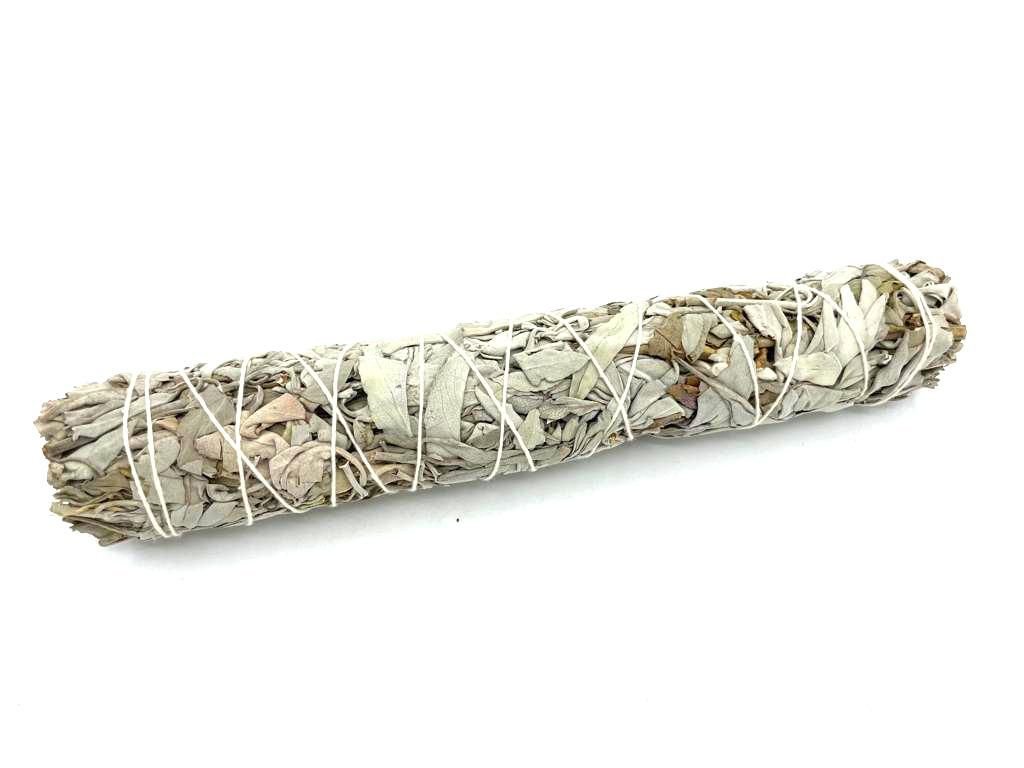 Polished Smudge Stick - White Sage 22.5 cm featuring natural patterning and unique variations - Positive Faith Hope Love