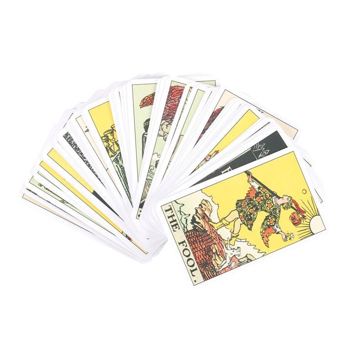 Polished Tarot Original 1909 Mini Tarot Cards featuring natural patterning and unique variations - Positive Faith Hope Love