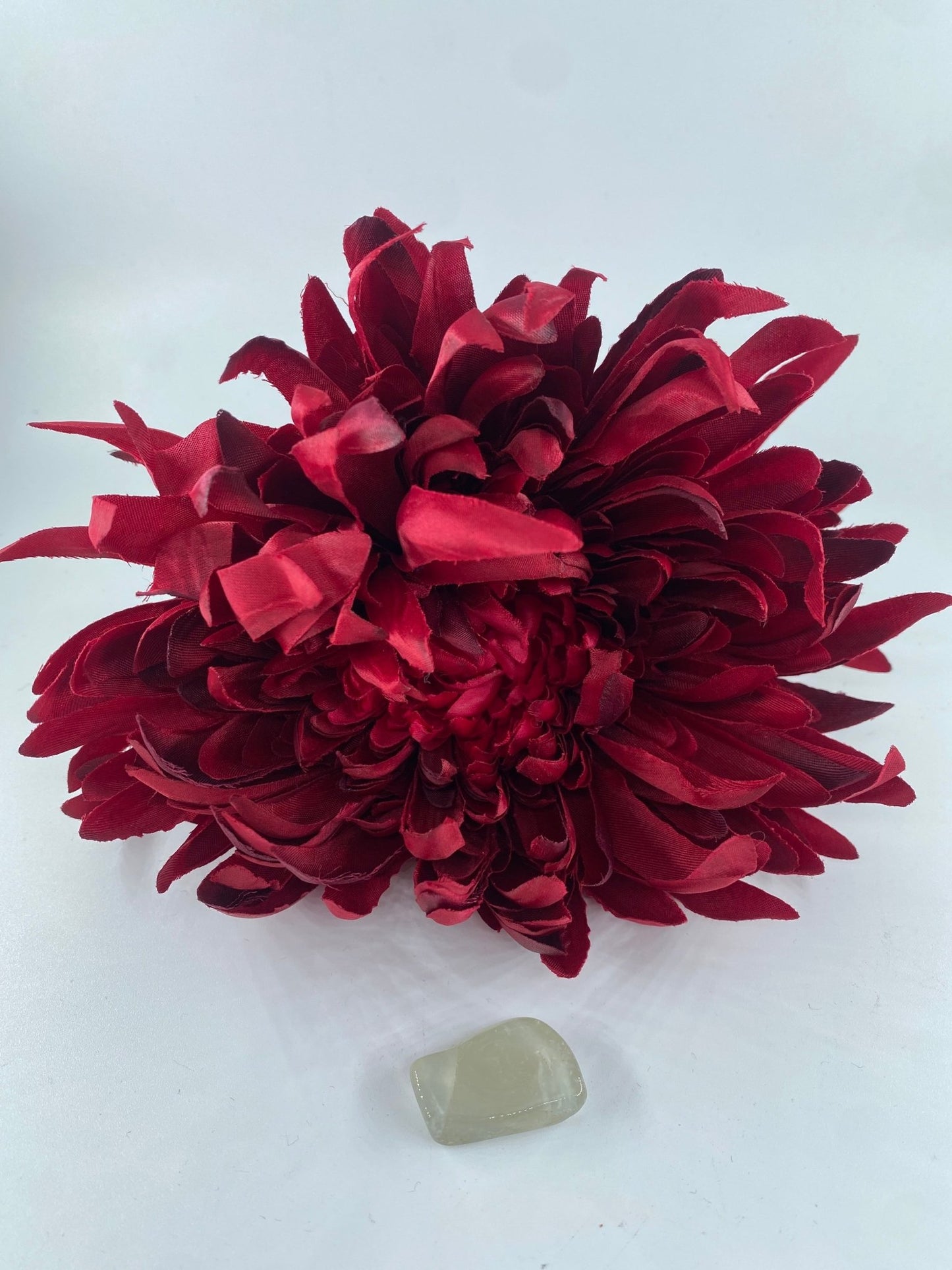 Polished White Opal Tumble Stone featuring play-of-colour and luminous sheen - Positive Faith Hope Love