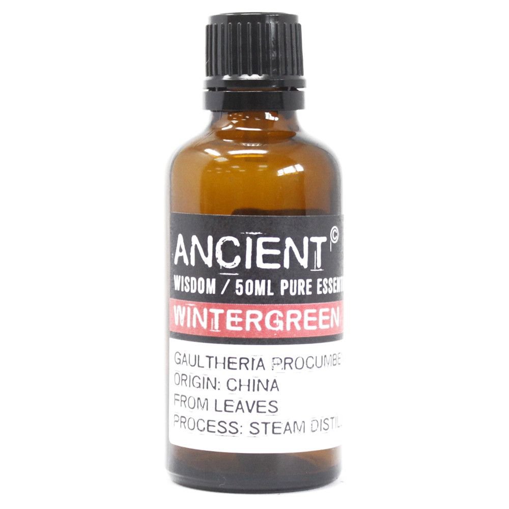 Polished Wintergreen Essential Oil 50ml featuring natural patterning and unique variations - Positive Faith Hope Love