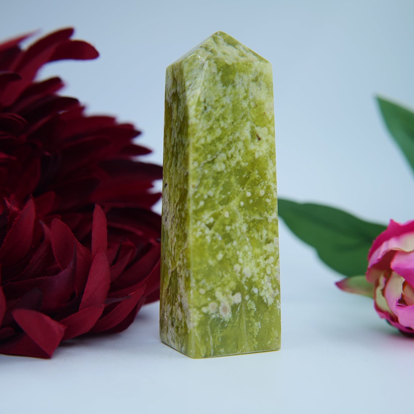 Yellow Serpentine Tower — 167 g - Positive Faith Hope Love