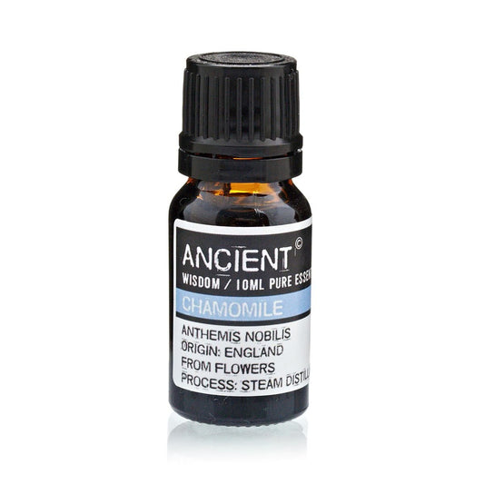 Polished 10 ml Chamomile Roman (P) Essential Oil featuring natural patterning and unique variations - Positive Faith Hope Love