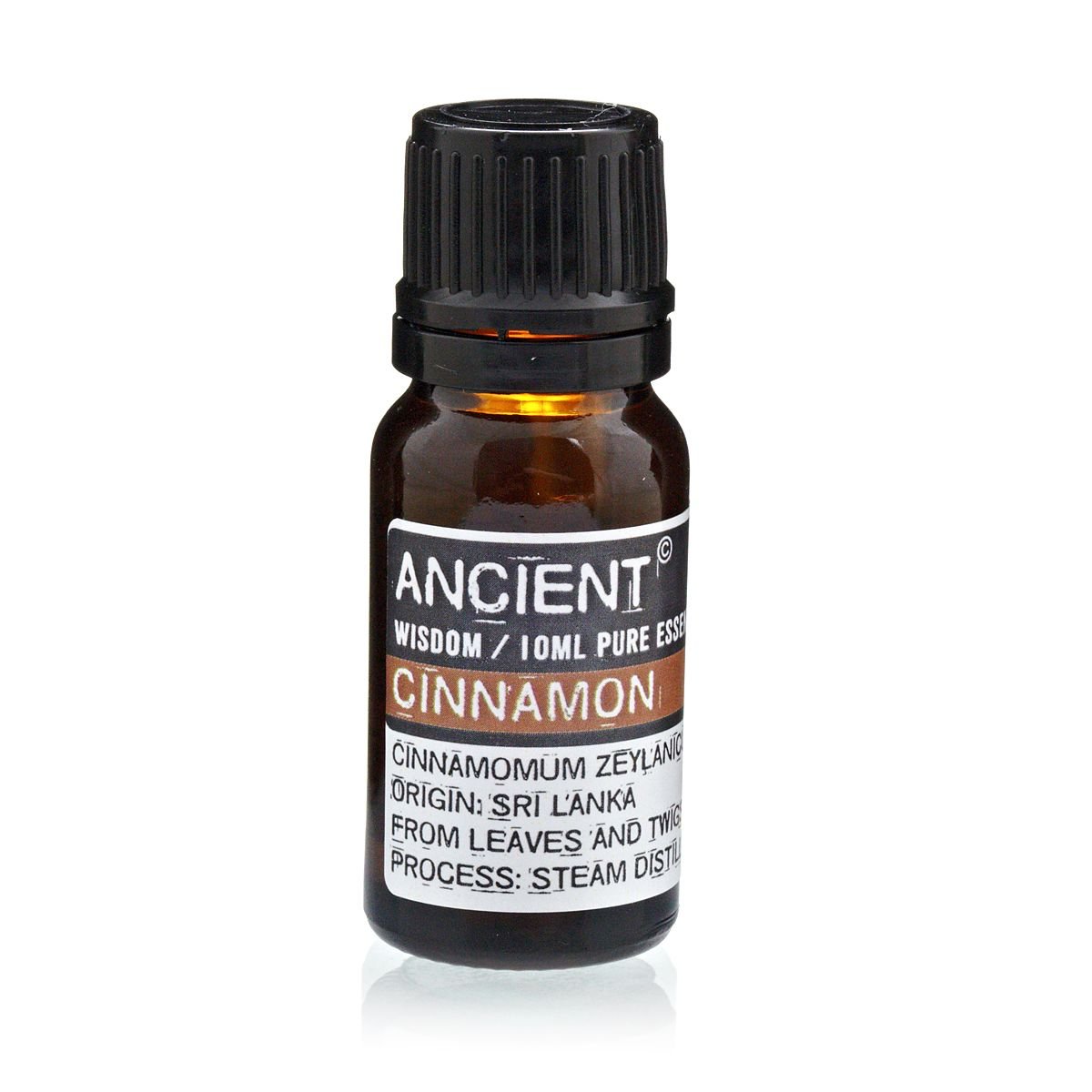 Polished 10 ml Cinnamon Essential Oil featuring natural patterning and unique variations - Positive Faith Hope Love