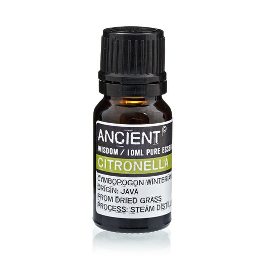 Polished 10 ml Citronella Essential Oil featuring natural patterning and unique variations - Positive Faith Hope Love