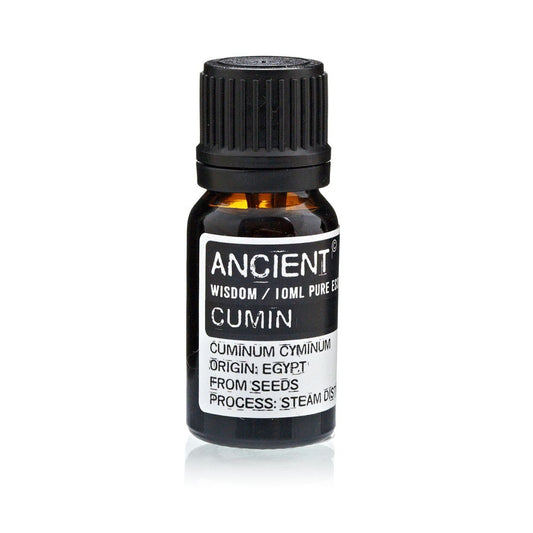 Polished 10 ml Cumin Seed Essential Oil featuring natural patterning and unique variations - Positive Faith Hope Love