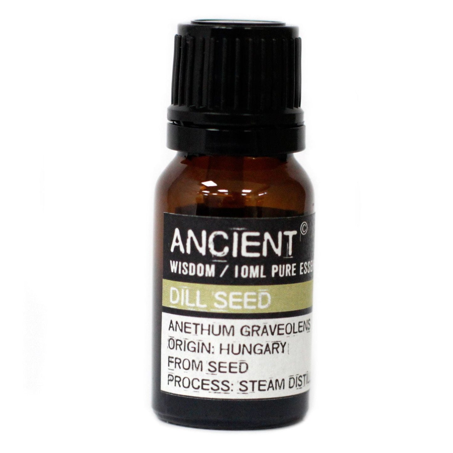 Polished 10 ml Dill Seed Essential Oil featuring natural patterning and unique variations - Positive Faith Hope Love