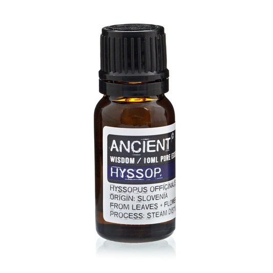 Polished 10 ml Hyssop Essential Oil featuring natural patterning and unique variations - Positive Faith Hope Love
