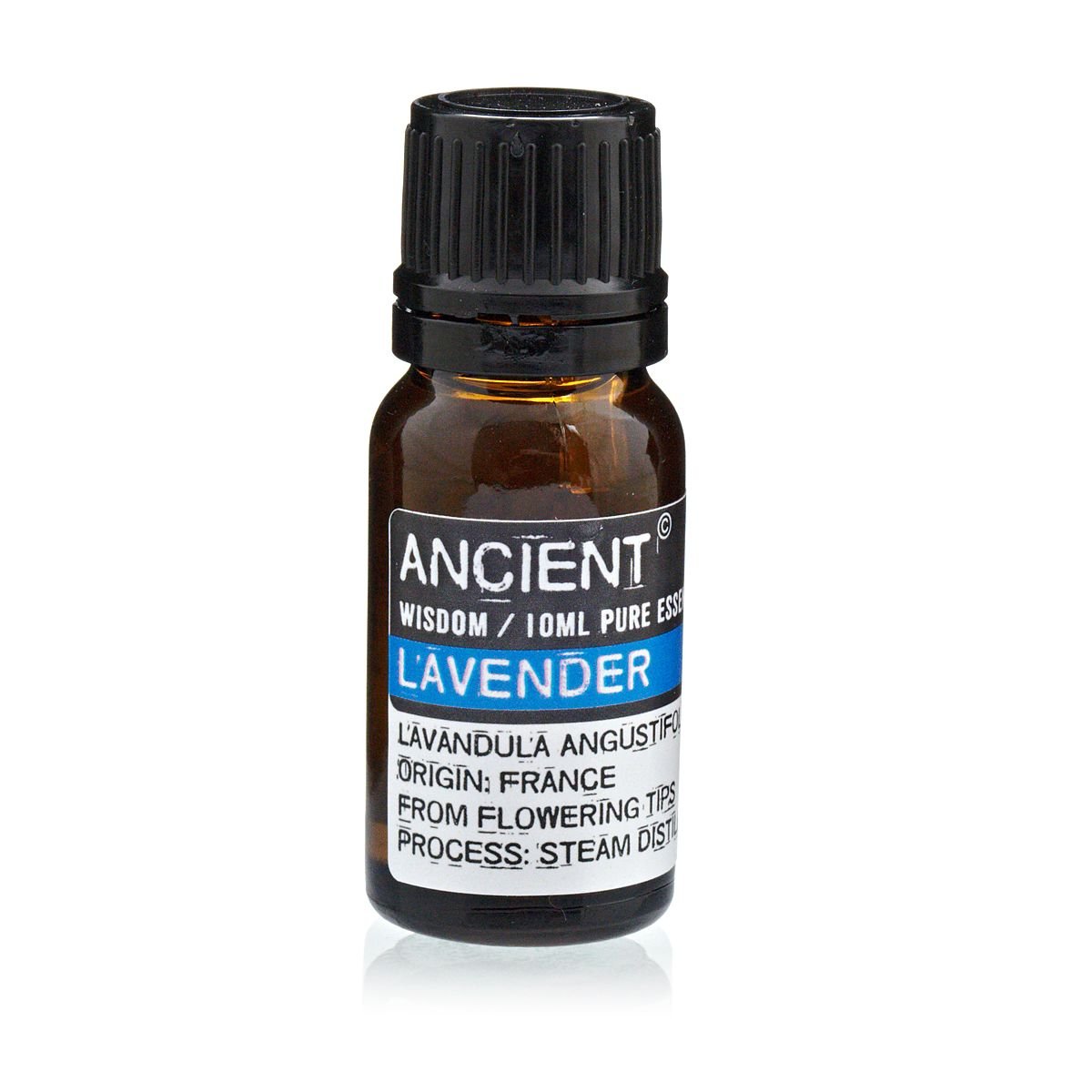 Polished 10 ml Lavender Essential Oil featuring natural patterning and unique variations - Positive Faith Hope Love