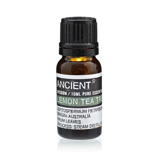 Polished 10 ml Lemon Tea Tree featuring natural patterning and unique variations - Positive Faith Hope Love