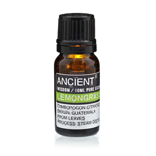 Polished 10 ml Lemongrass Essential Oil featuring natural patterning and unique variations - Positive Faith Hope Love