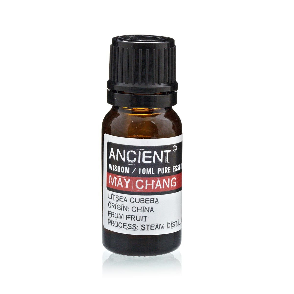 Polished 10 ml May Chang Essential Oil featuring natural patterning and unique variations - Positive Faith Hope Love