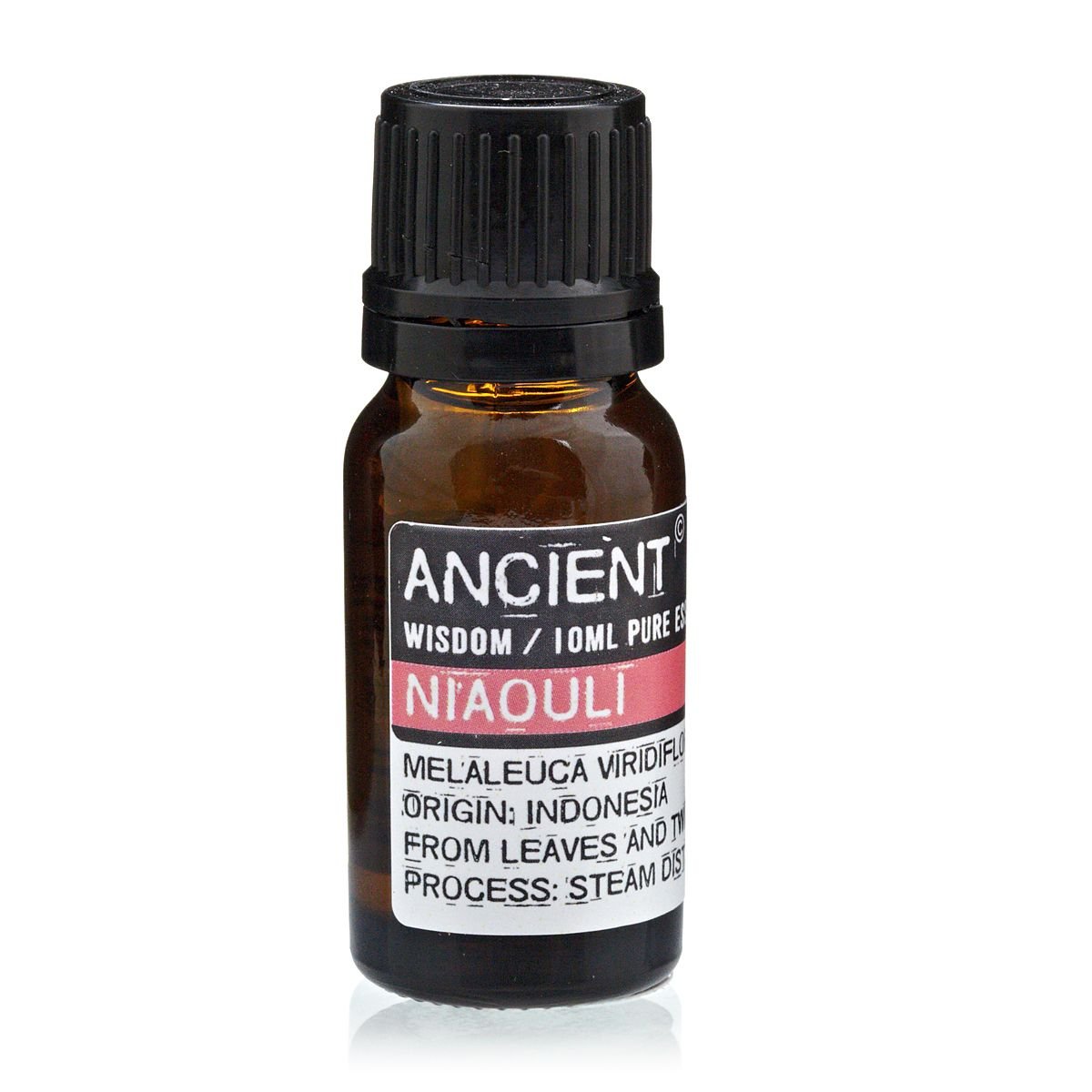 Polished 10 ml Niaouli Essential Oil featuring natural patterning and unique variations - Positive Faith Hope Love