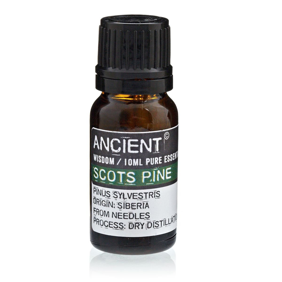Polished 10 ml Pine Sylvestris (Scots Pine) Essential Oil featuring natural patterning and unique variations - Positive Faith Hope Love