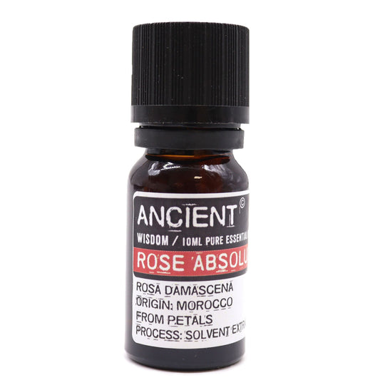 Polished 10 ml Rose Absolute Essential Oil featuring natural patterning and unique variations - Positive Faith Hope Love