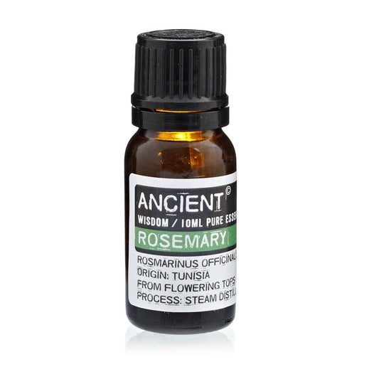 Polished 10 ml Rosemary Essential Oil featuring natural patterning and unique variations - Positive Faith Hope Love