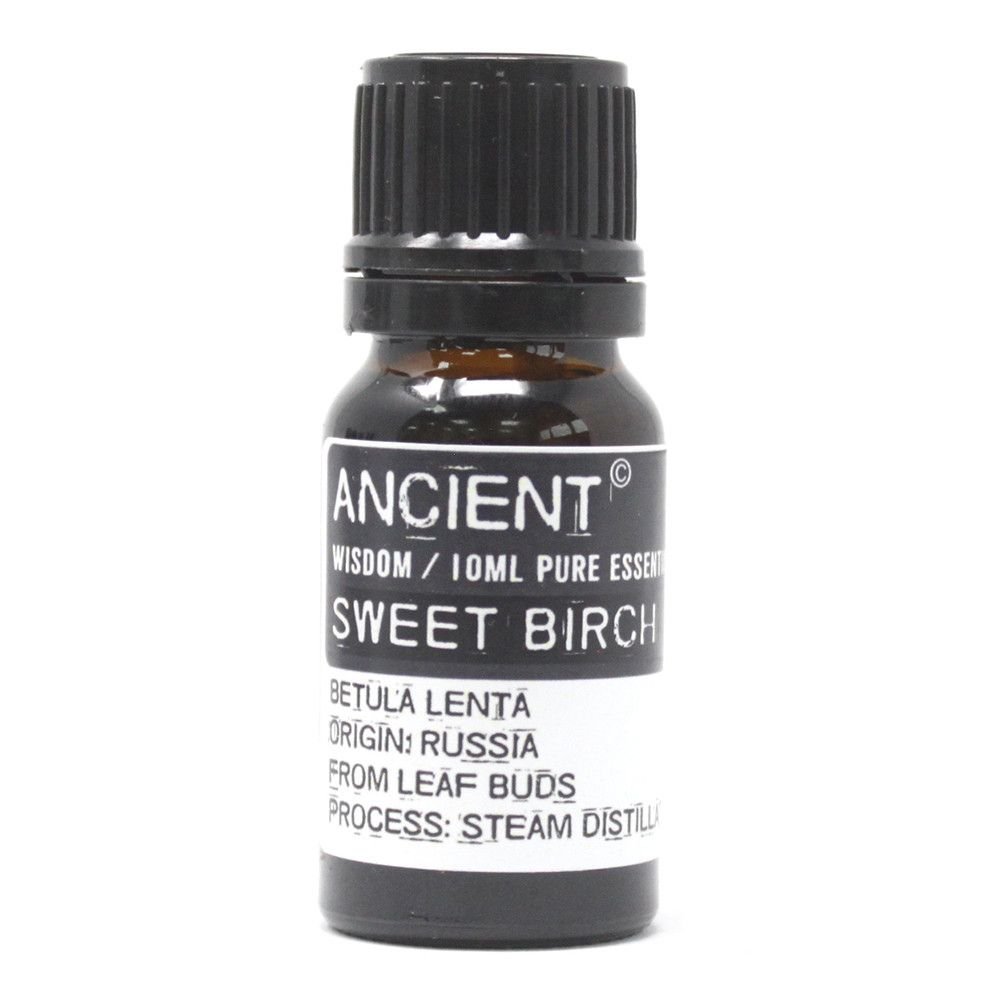 Polished 10 ml Sweet Birch Essential Oil featuring natural patterning and unique variations - Positive Faith Hope Love