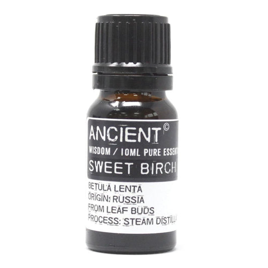 Polished 10 ml Sweet Birch Essential Oil featuring natural patterning and unique variations - Positive Faith Hope Love