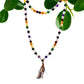 Polished 108 Bead Mala 9 Planet Astro featuring natural patterning and unique variations - Positive Faith Hope Love