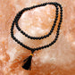 108 Bead Mala - Black Agate - Positive Faith Hope Love