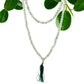 Polished 108 Bead Mala Green Aventurine featuring green tone with subtle sparkle - Positive Faith Hope Love